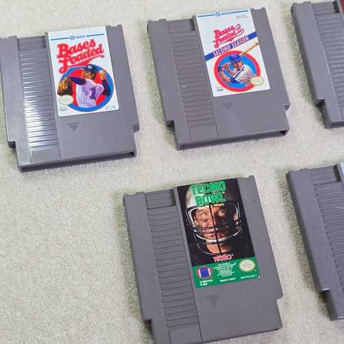 Lot Of 7 Nes Games: Dragon Warrior Tecmo Bowl Karnov Vindicators - Picture 7 of 10