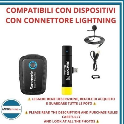 Saramonic Blink 500 B3 Kabelloses Mikrofon Für iPhone iPad Lightning