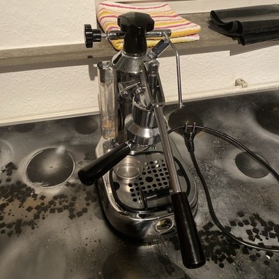 La Pavoni Europicola Handhebel Espressomaschine Silber Funktioniert sehr Gut  