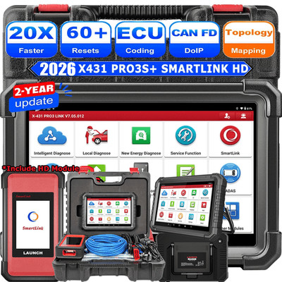 LAUNCH X431 PRO3S+ HDIII Profi KFZ OBD2 Diagnosegerät 24V LKW PKW für Daf Iveco