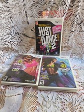 Nintendo Wii Zumba Fitness 2 & Core Just Dance 2 Lot Of 3