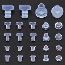 20Pcs Clear Rubber Embedded Furniture Bumper Table Chair Leg Feet Bottom Glide S