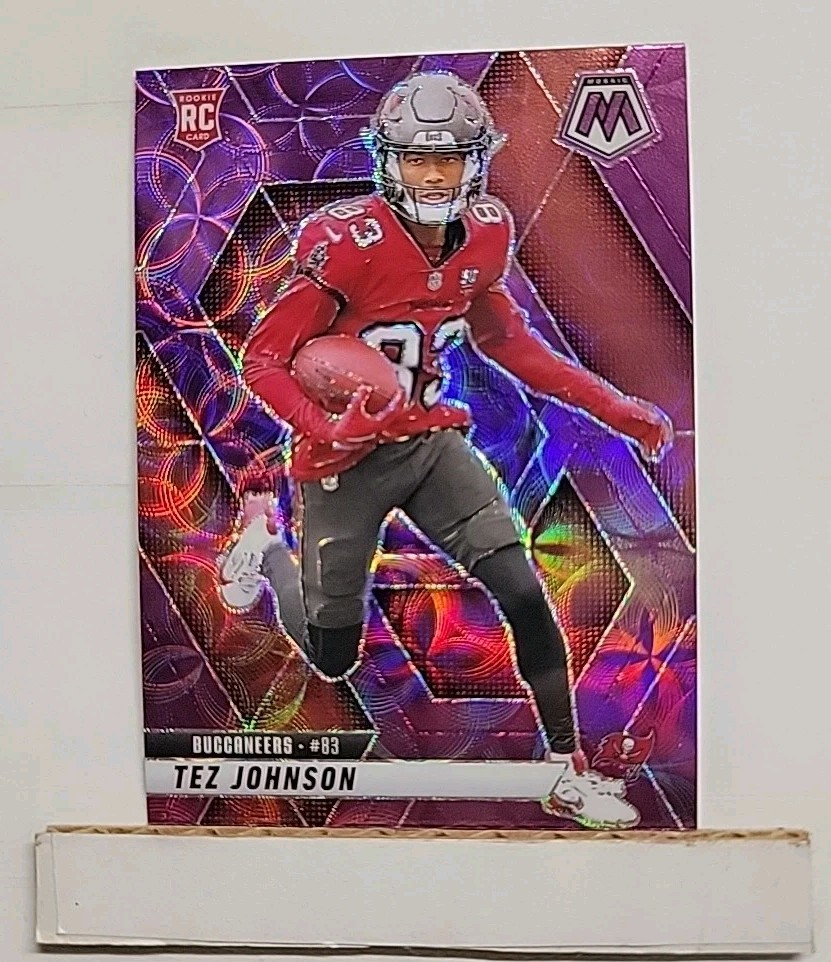 2025 Mosaic Tez Johnson RC #316 Purple Scope Prizm Rookie Buccaneers L1