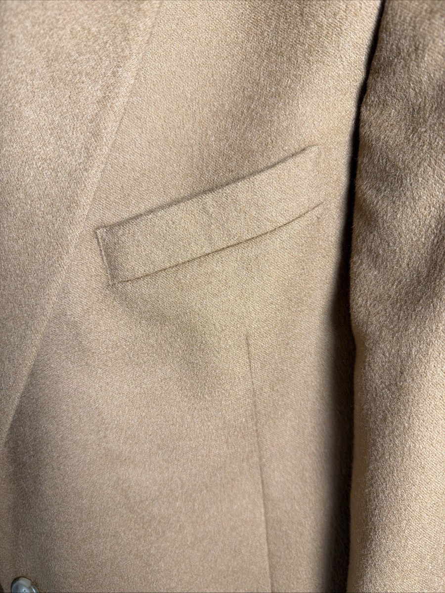 Paul Frederick Sport Coat Mens 42L Cashmere Blend Camel Brown View 2