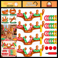 Christmas Inflatable Reindeer Antler Toss Game - Fun Ring Toss for Kids  Adults