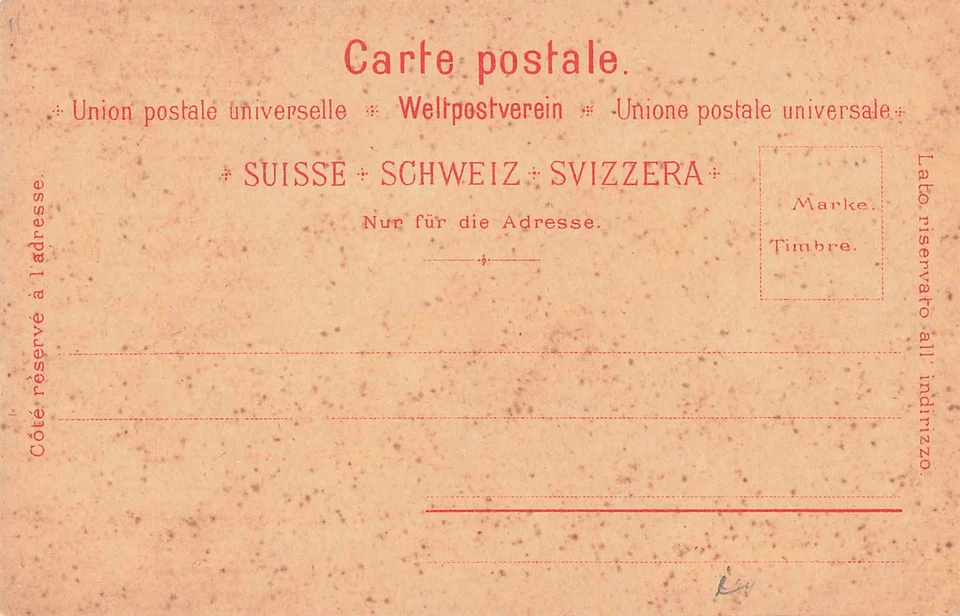 1896 Ginebra Suiza Exposición Litografía Postal Globo Vista Suiza Raro Foto 2 de 2