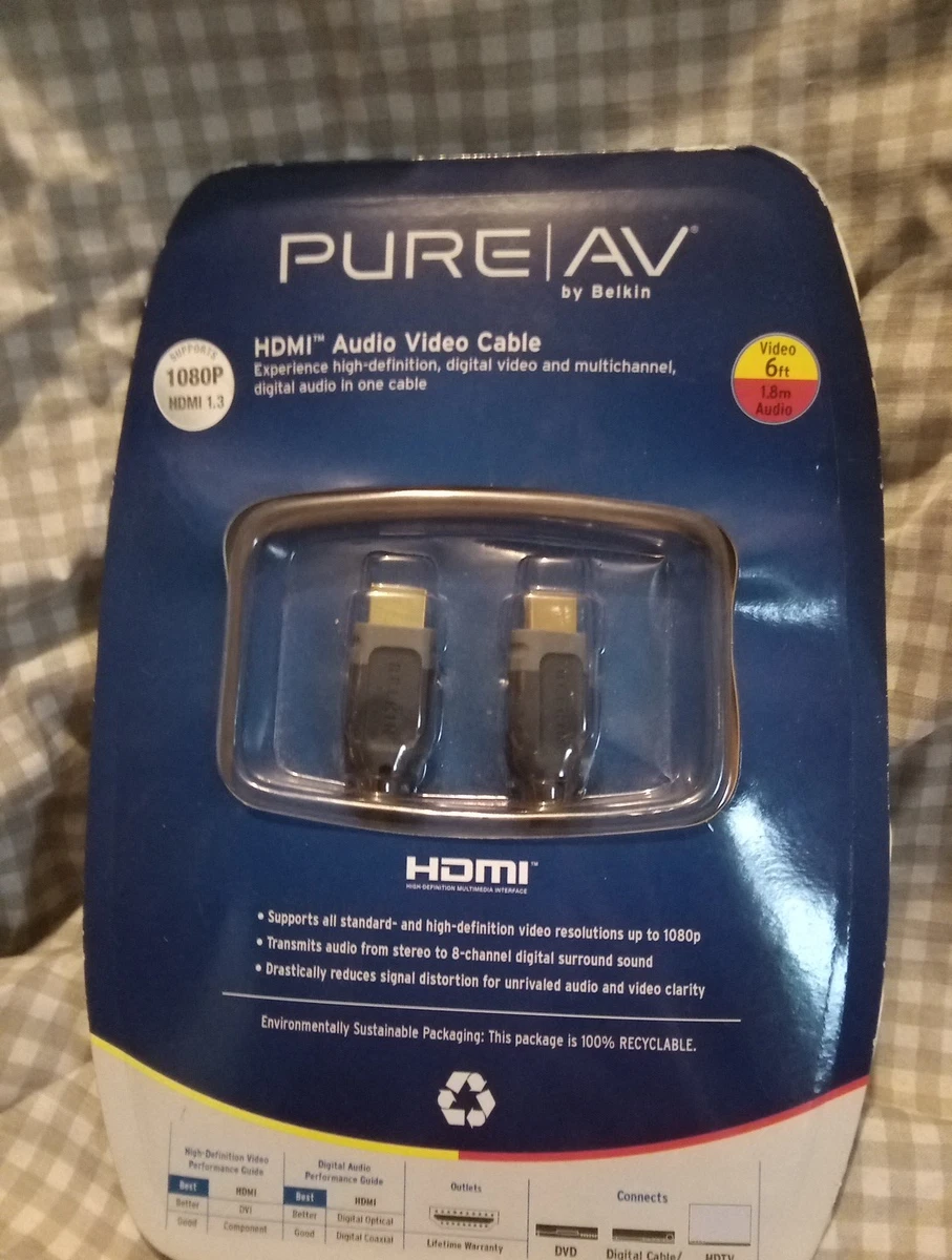 Belkin Blue Series PureAV Splitter Per Altoparlanti E Cuffie Con Jack RCA - Connettori Placcati Oro 24K