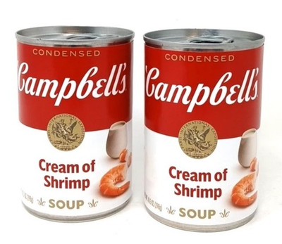 #ad Lot Of 2 Cans Campbell#x27;s Condensed Cream of Shrimp Soup 10.5 oz Exp Dec 2026 $25.88