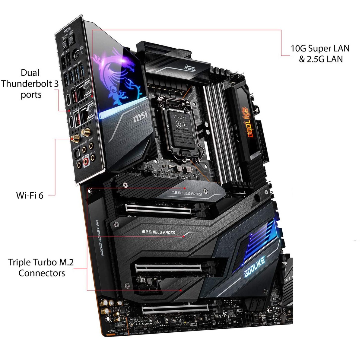 MPG Z490 GODLIKE 10900k セット FOR MSI MEG Z490 GODLIKE Computer Motherboard Support CPU 10900F