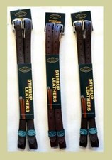 English AP Saddle HDR Leather Stirrup Leathers 1"x 54" 60" Havana Oak Bk Black