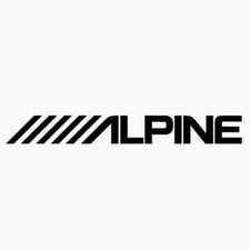 (2) Fits Alpine car audio speakers stereo Amplifier Vinyl Decal Sticker 8x1 JDM