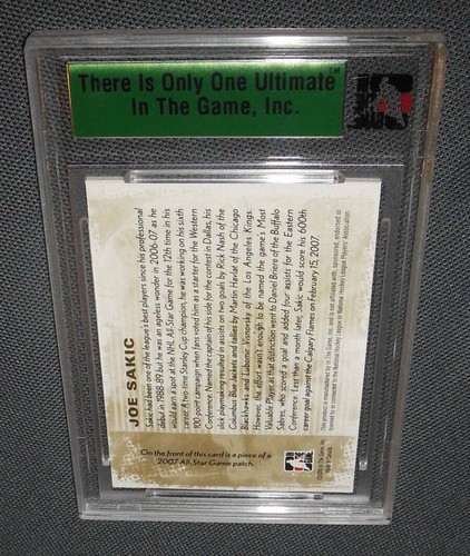 2008-09 In The Game Ultimate Memorabilia Base Card Silver Joe Sakic 3622/7500 - Picture 3 of 3