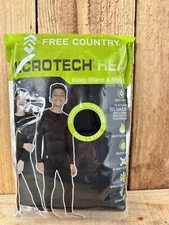 Free Country Thermal Shirt Pants Set Microtech Heat Base Black Kids L 10/12 NWT