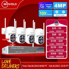 LOT 3MP Wireless Security Camera System 10X O...