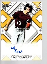 2023 Leaf Perfect Game Showcase Yellow Autograph #AU-MT1 Michael Torres 1/1