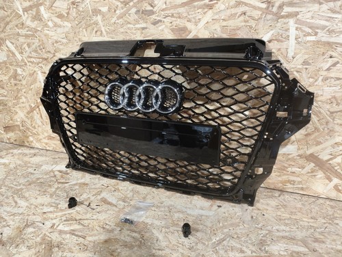 Honeycomb Front Grille Black Gloss For Audi A3 S3 8V RS3 12-15 Pre Facelift - Picture 6 of 7