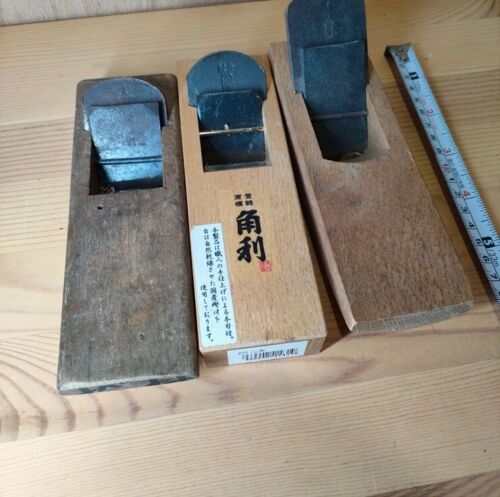 Japanese Vintage Carpenter Tool Kanna Hand Plane 3set made by famous blacksmith - Picture 1 of 6