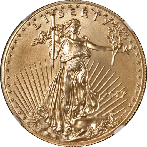 2017 Gold American Eagle $50 NGC MS70 First Day Issue - Elizabeth Jones Signed