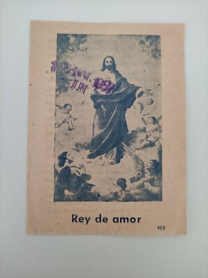 König der Liebe, Rey de Amor, Gesù Cristo Santino, Holy Card