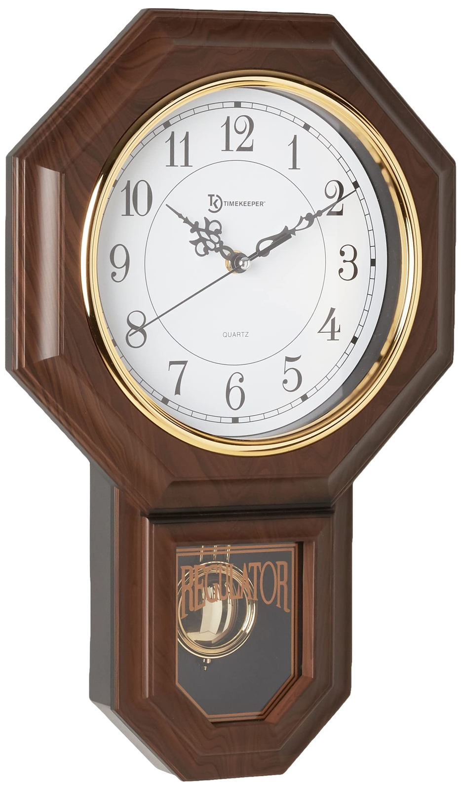 Essex Westminster Chime Faux Wood Pendulum Wall Clock 17.5" X 11.25" Wa