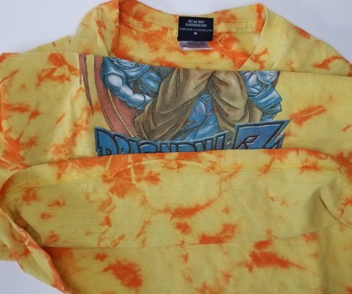 Vintage 2000 Dragon Ball Z Yellow Orange Tie Dye T Shirt Bird Studio Youth M (8) - Picture 11 of 11