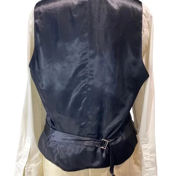 CHEAP & CHIC MOSCHINO Black Sequin Vest, Italy Made, Size 42 USA / 52 ITA - Image 2 of 4