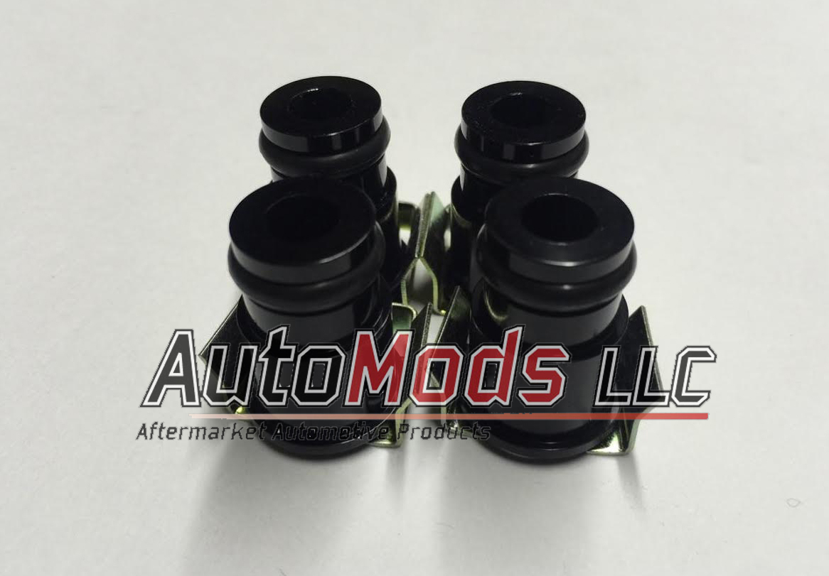 Set of 4 12.5mm Fuel Injector Top Hat Extender Black 14mm 14 camaro ...