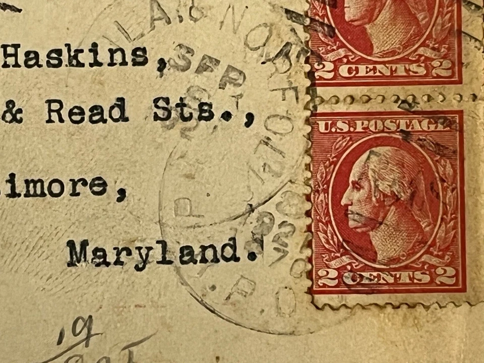 Seaford Delaware Cachet Cover Griffith Love Letter Ruby Richard E. Haskins 1921 - Image 3 of 4