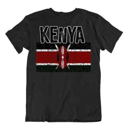 Flagge T-Shirt Kenia Mode Country Andenken Geschenk Pride Logo - Bild 1 von 1