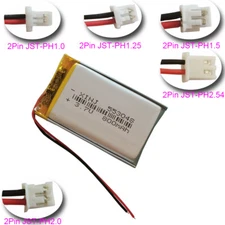 3.7V 800mAh 2.96Wh Li-Polymer Li Battery 553048 JST 2pin 1.0 1.25 1.5 2.0 2.54mm