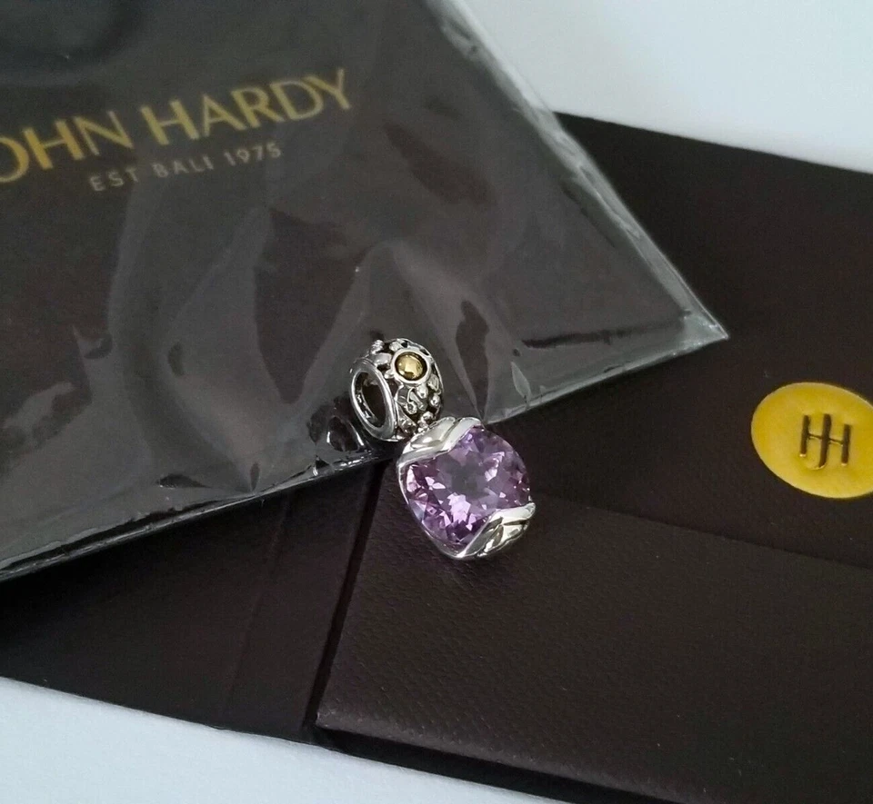 JOHN HARDY - Colgante Batu Sari Oro 18K con Amatista Púrpura - ¡Prístino! Foto 2 de 4