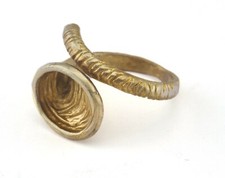 Adjustable Ring Raw brass 18mm 8US inner size - Adjustable  2831