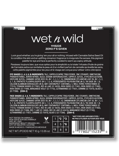 Wet N Wild-Zero F's Given (Palette For Eyes and face) - Picture 4 of 4