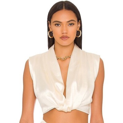 Line & Dot Lisa Top in Ivory