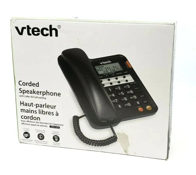 Teléfono con altavoz con cable Vtech CD1153 con identificador de llamadas/llamada en espera ™ Foto 3 de 4