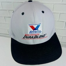 VTG 90s Valvoline Oil Durablend Snapback Hat Cap Nascar Gray Black Nissin
