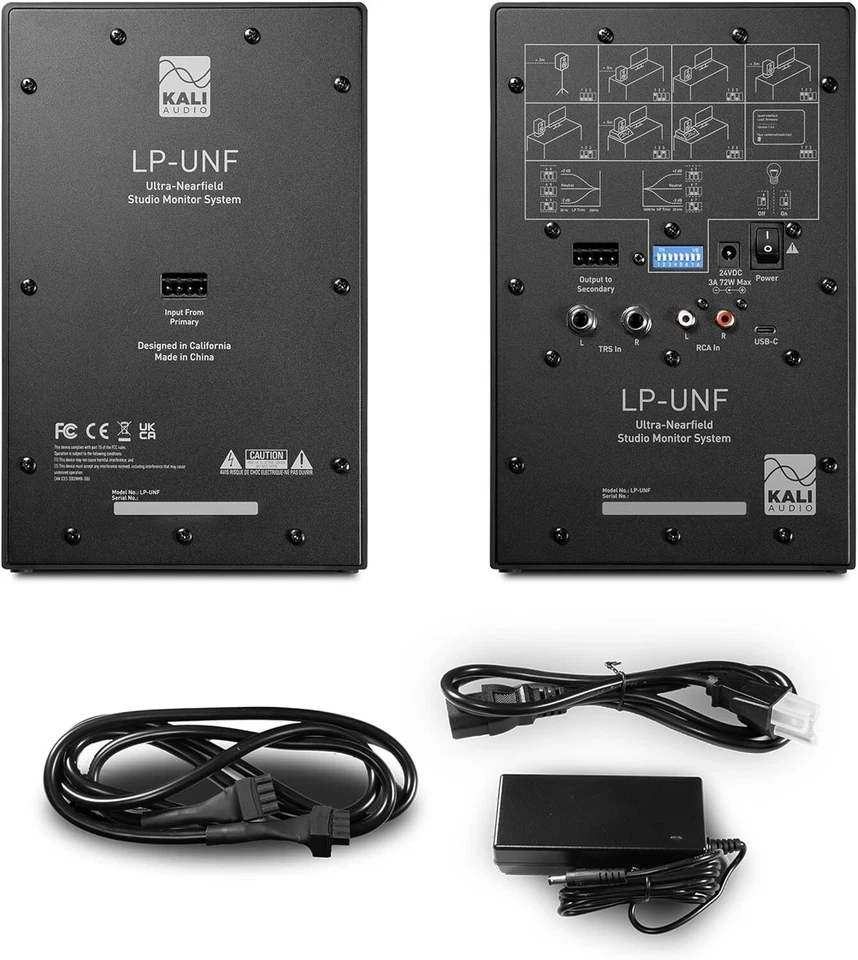 Kali Audio LP-UNF 4″ Ultra Nearfield 2Way Studio Monitor System Bluetooth - Pair - Image 3 of 4