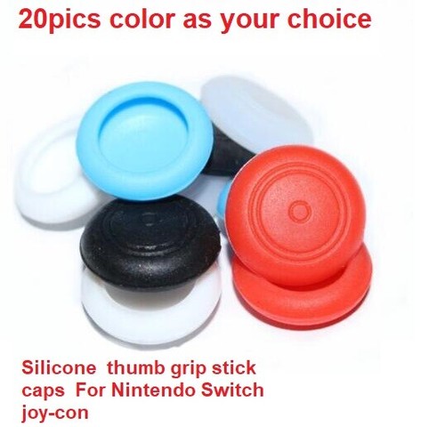 20pcs Silicone Thumb Grip Joystick Cap for Nintendo Switch Joy-Con Controller - Picture 2 of 15