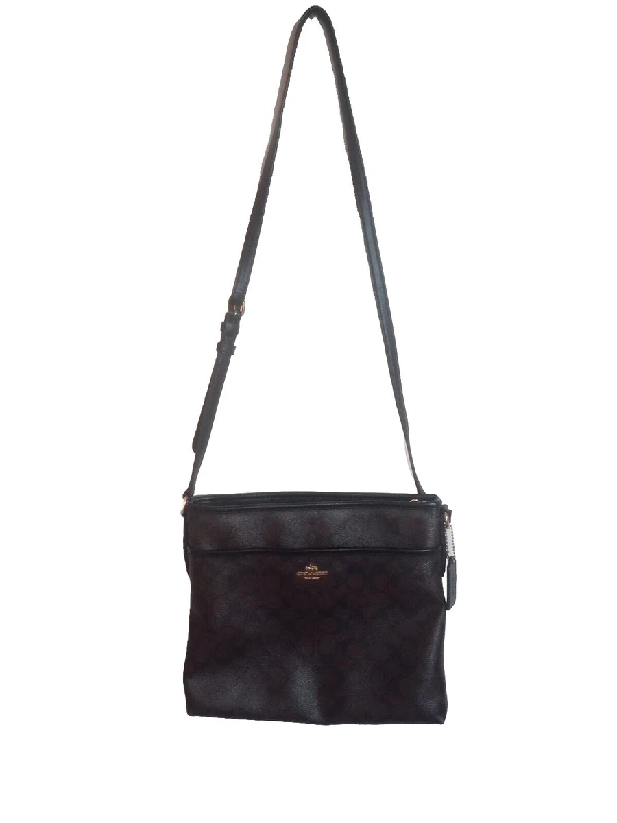 Coach signature file deals crossbody messenger bag f58297