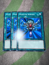 Yu-Gi-Oh 3x Common Monster Reborn YS18-EN024 English Near Mint
