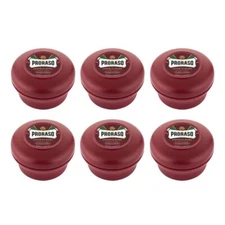 6 PACK - Proraso Shaving Soap in Bowl Sandalwood - Red 5.2 oz