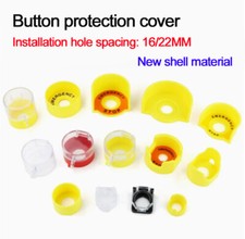 16MM/22MM Flat Head/Emergency Stop Button Switch Protective Cover Waterproof