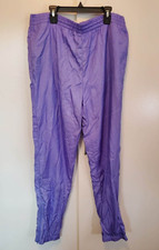 80s/90s Work Out Lavender Womens Track Sweat Pants Parachute Size M
