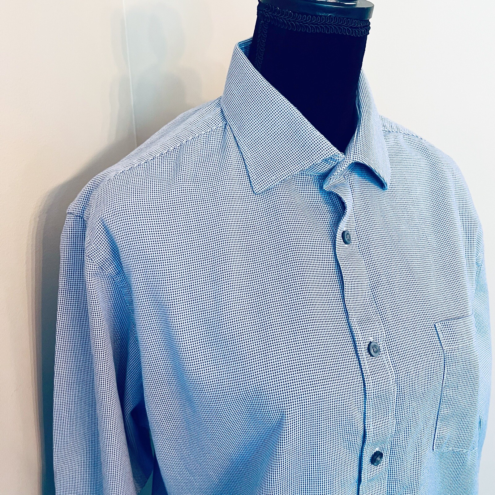 MICHAEL MICHAEL KORS Checked Blue Button Down Dre… - image 2