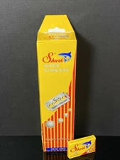 200 Shark Super Stainless Double Edge Shaving Safety Razor Blades 