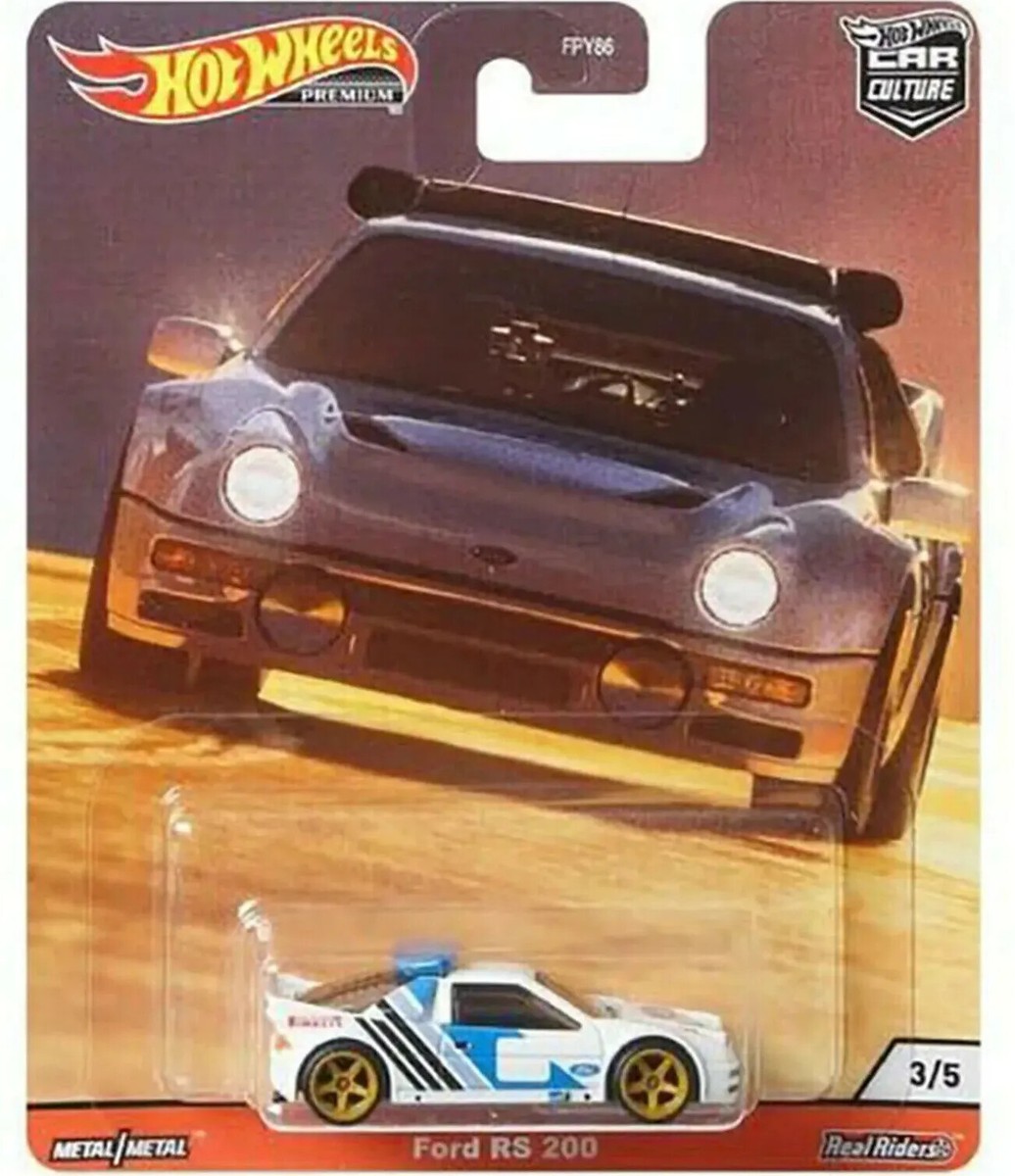 New Hot Wheels Car Culture Ford RS 200 Real Riders | eBay