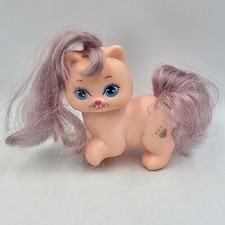 Vintage 1980s Mattel Little Pretty Kitty Happy Feet 1989 Kitten Cat Polished Paw