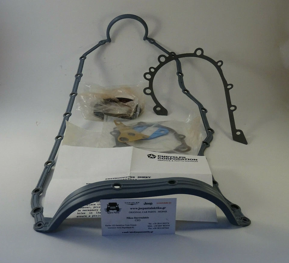 Juego completo de juntas Jeep Cherokee XJ 2,5 L 89-93 83505399AD nuevo genuino Mopar Foto 2 de 4