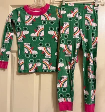 Hanna Andersson Rollerskate Long Johns Girls Pajamas Set Size 110  5
