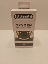 Battle Sports 3D Apex Predator Oxygen Protector Mouthguard - Gold Color Chrome